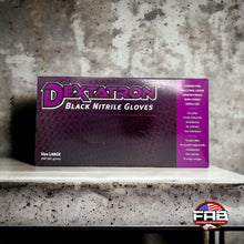 Load image into Gallery viewer, Dextatron Black Nitrile Gloves 100ct.