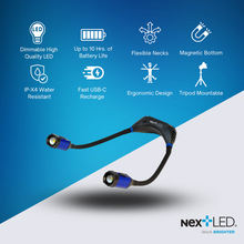 Load image into Gallery viewer, NextLED Rechargeable Neck Light With Magnetic Base/Tripod Mount
